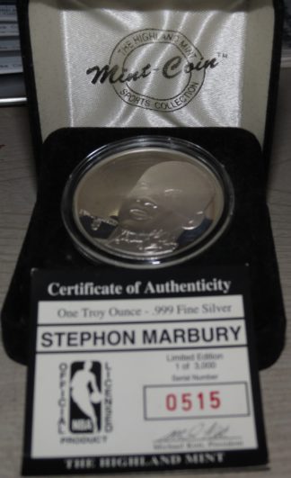 Stephon Marbury Highland Mint Silver Medallion/Coin - Minnesota Timberwolves #'d 515/3000
