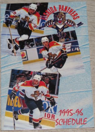 Florida Panthers 1995-96 NHL Pocket Schedule