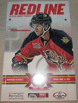 Redline: The Official Gameday Program of the Florida Panthers - Friday, March 14, 2014 vs New Jersey Devils