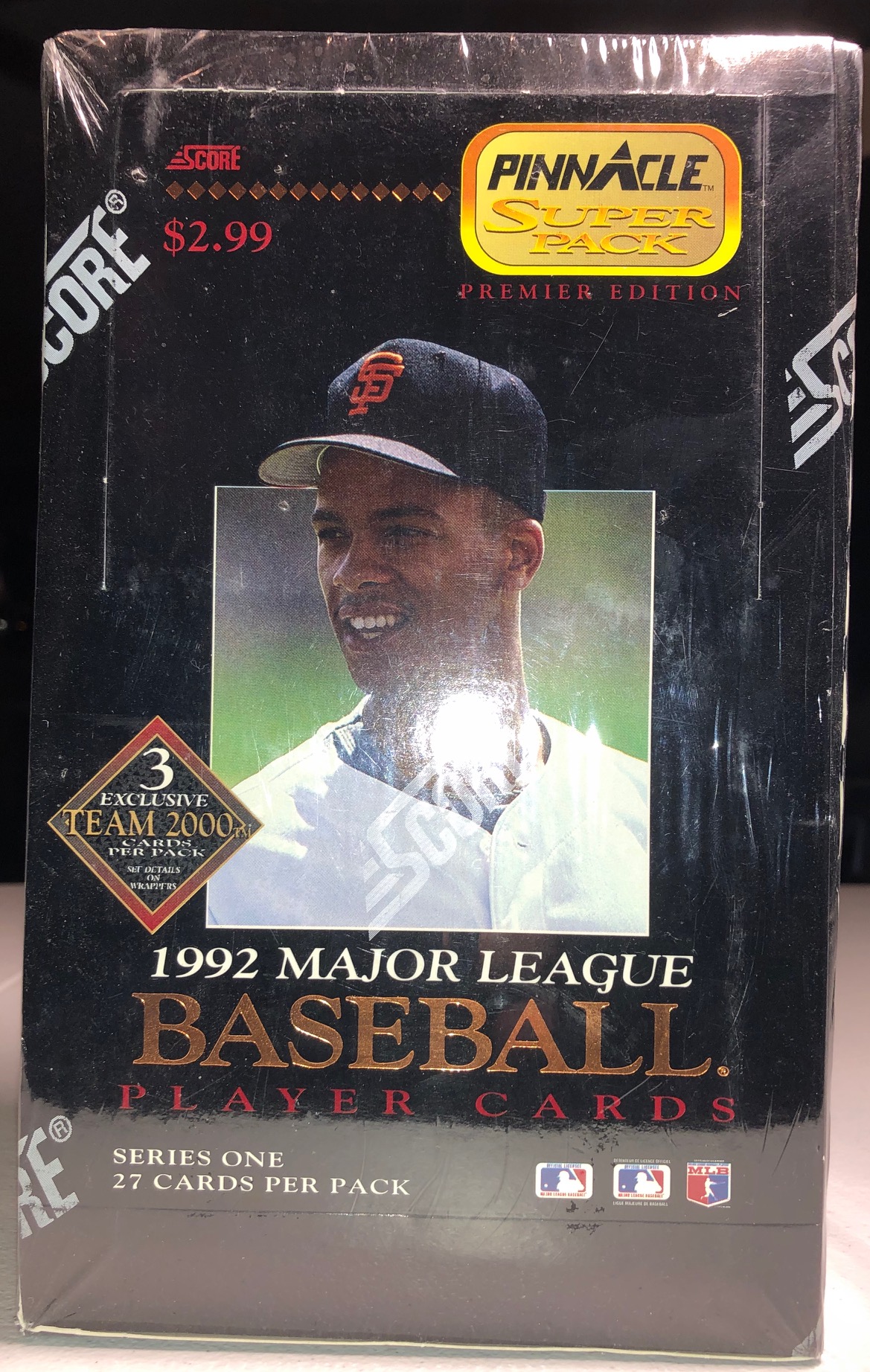 1992 Score Pinnacle Series 1 Super Pack Factory Sealed Hobby Box - 24 packs, 27 cards per pack
