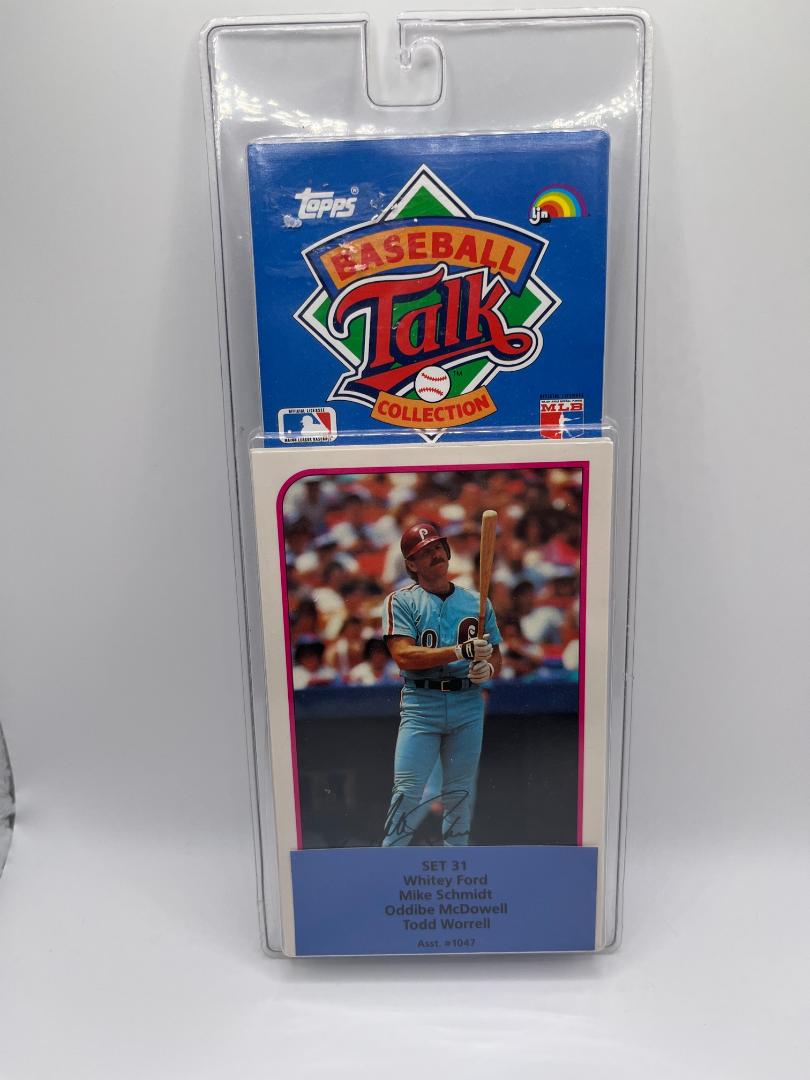 1989 Topps Baseball Talk Collection - Set #31 with Mike Schmidt on Top