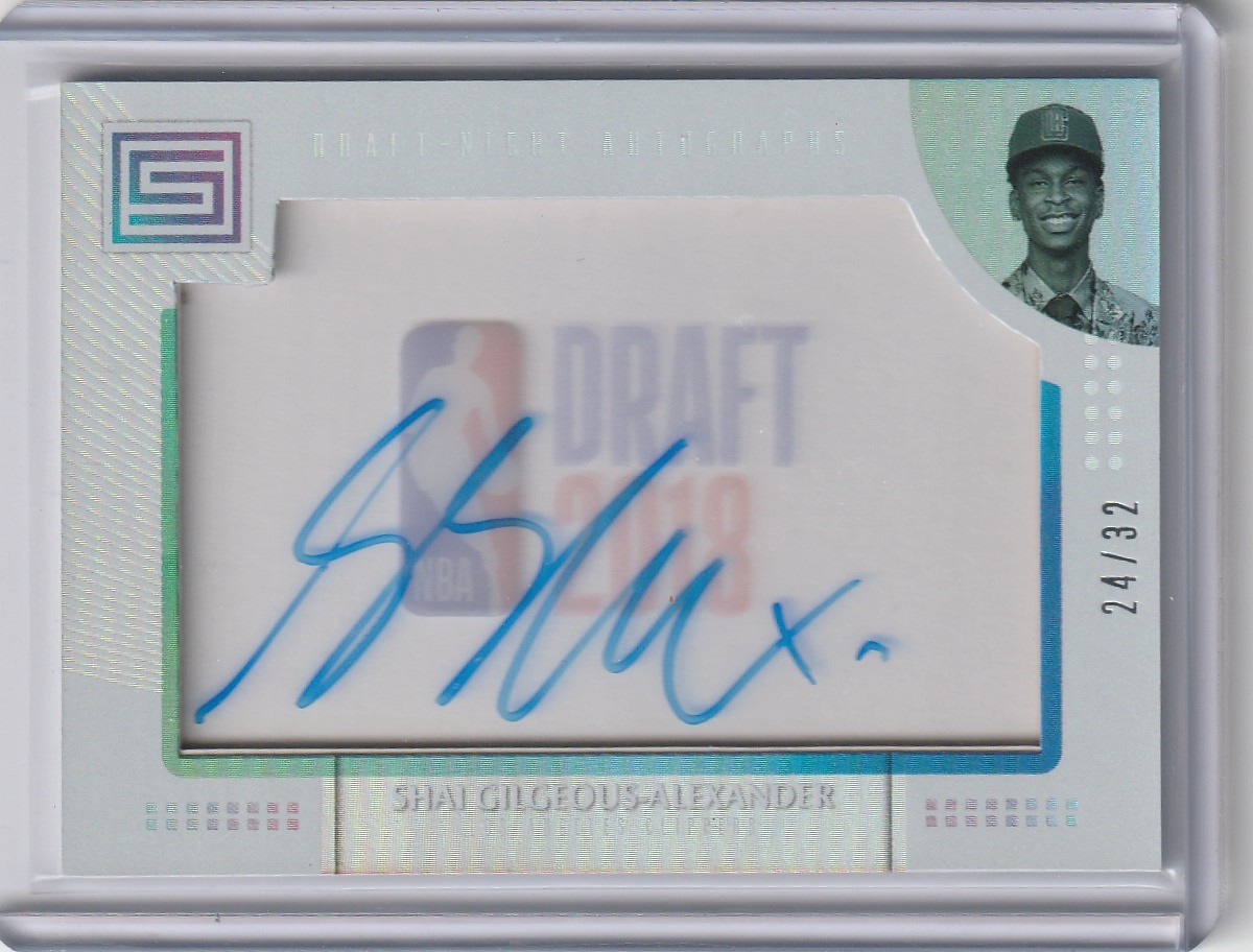 Shai Gilgeous-Alexander 2018-19 Panini Status Draft Night Autographs #22