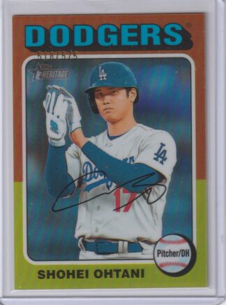 Shohei Ohtani 2024 Topps Heritage Chrome Refractors #371 Serial #'d 518/575 Dodgers